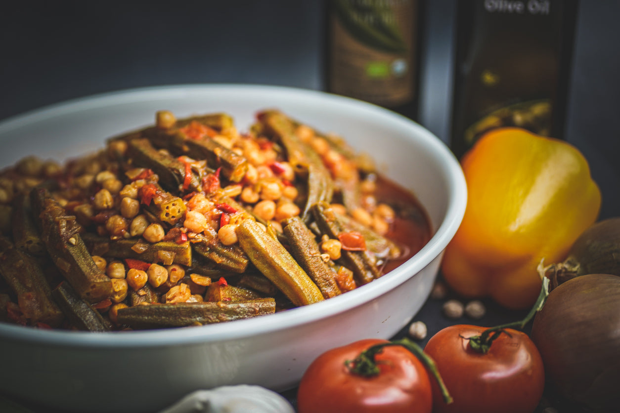 Butternut de gombo aux pois chiches