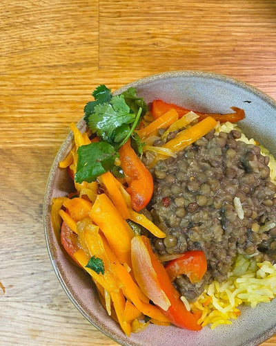 Riz doré aux 2 lentilles