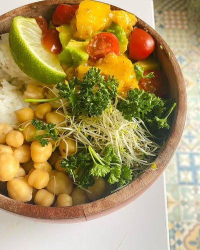 Salsa mangue anti-anémie vitamine C et fer — recette fraîche — Maison Kå